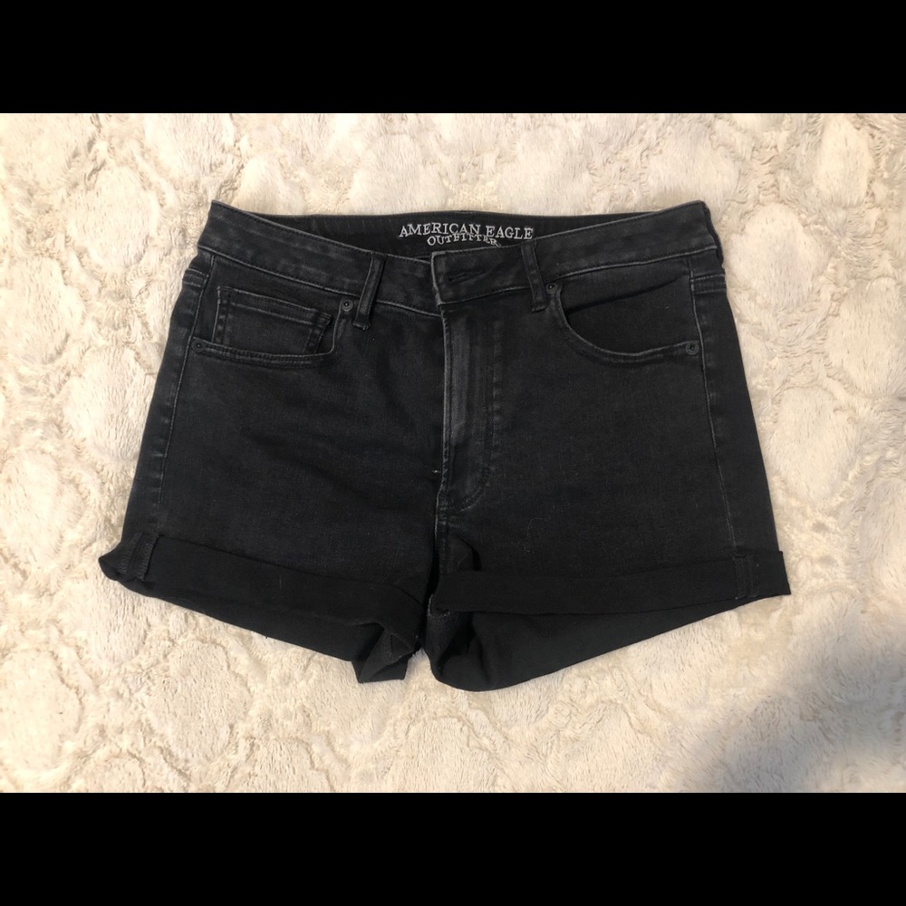 NWT American Eagle Outfitters Black Denim Shorts